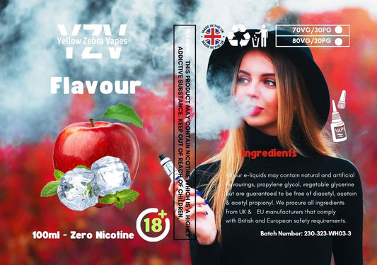 100ml Cool Apple Flavoured e-liquid