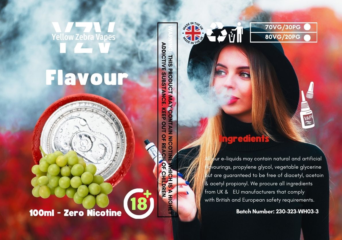 100ml Cool Grape Soda Flavoured e-liquid