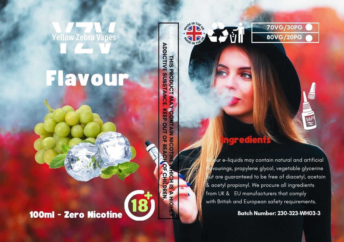 100ml Cool Grape Flavoured e-liquid