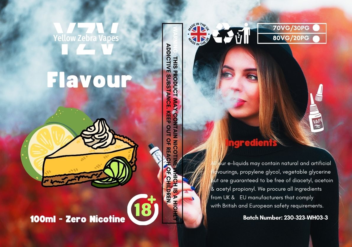 100ml Key Lime Pie Flavoured e-liquid