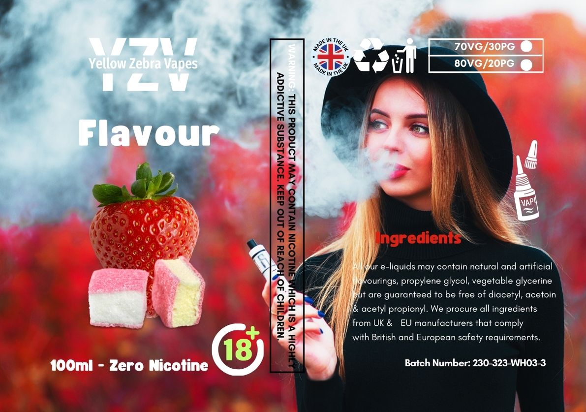 100ml Strawberry Chew Flavoured e-liquid