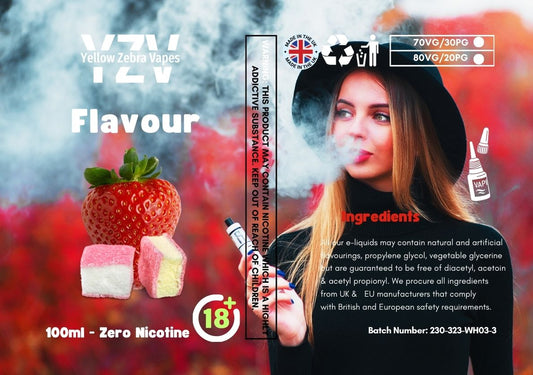 100ml Strawberry Chew Flavoured e-liquid