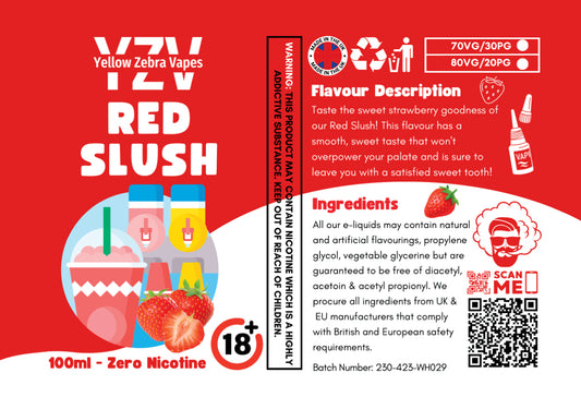 100ml Red Slush Flavoured e-liquid